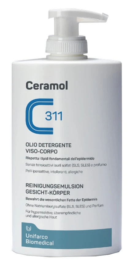 UNIFARCO CERAMOL OLIO DETERGENTE VISO/CORPO 400 ML 3 UNIFARCO CERAMOL OLIO DETERGENTE VISO/CORPO 400 ML