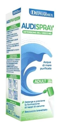 AUDISPRAY ADULT SOLUZIONE DI ACQUA DI MARE IPERTONICA SPRAY SENZA GAS DETERSIONE ORECCHIO 50ML