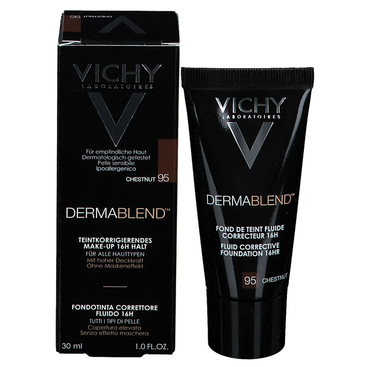Vichy Dermablend Fondotinta Fluido Coprente Tonalità 95 Chestnut 6 Vichy Dermablend Fondotinta Fluido Coprente Tonalità 95 Chestnut - immagine 4