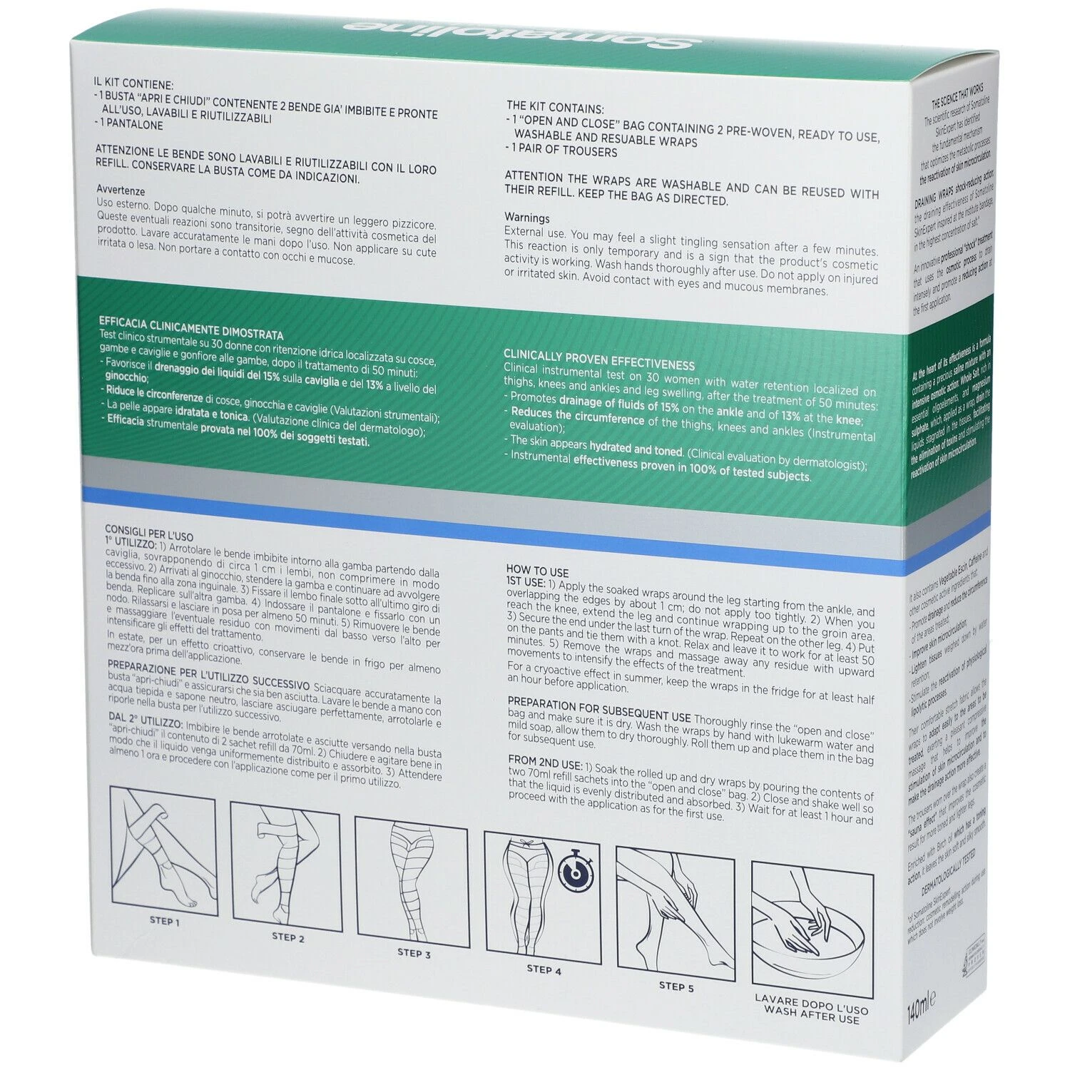 Somatoline SkinExpert™ Drenante Bende Azione Riducente Urto 6 Somatoline SkinExpert™ Drenante Bende Azione Riducente Urto - immagine 4